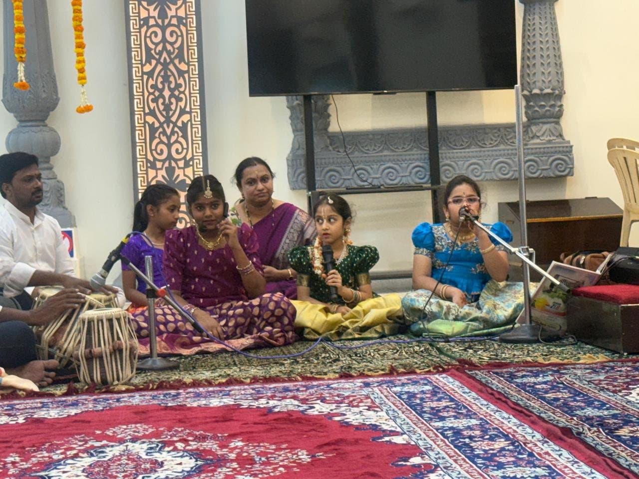 Children learning in class
